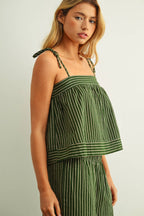 Billy Striped Spaghetti Strap Top