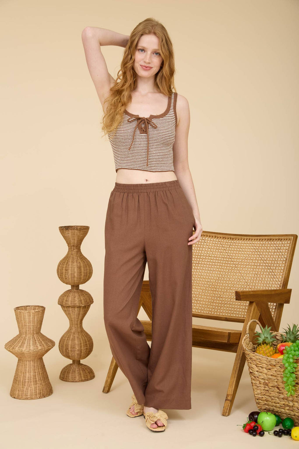 Chocolate Brown Linen Pants