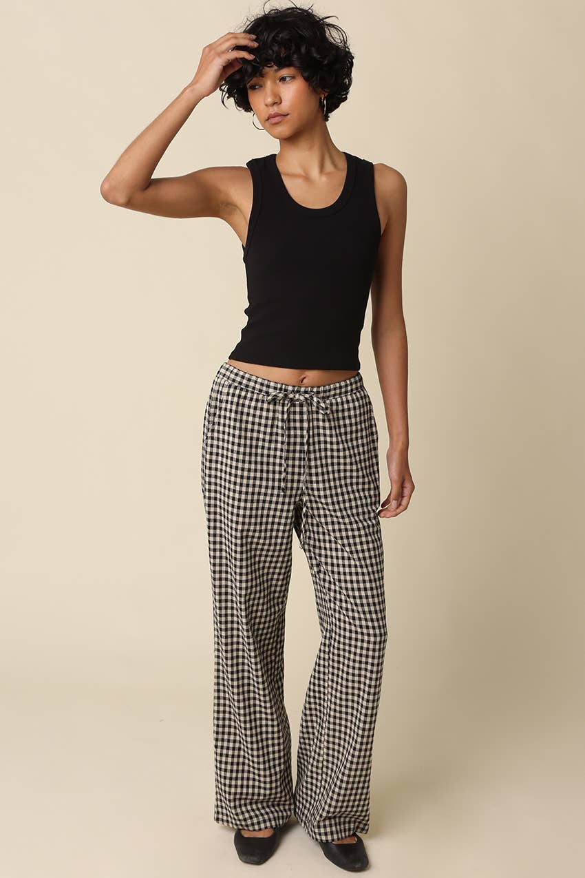 Sienna Gingham Drawstring Pants