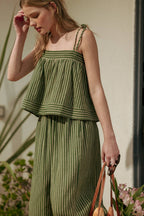Billy Striped Spaghetti Strap Top