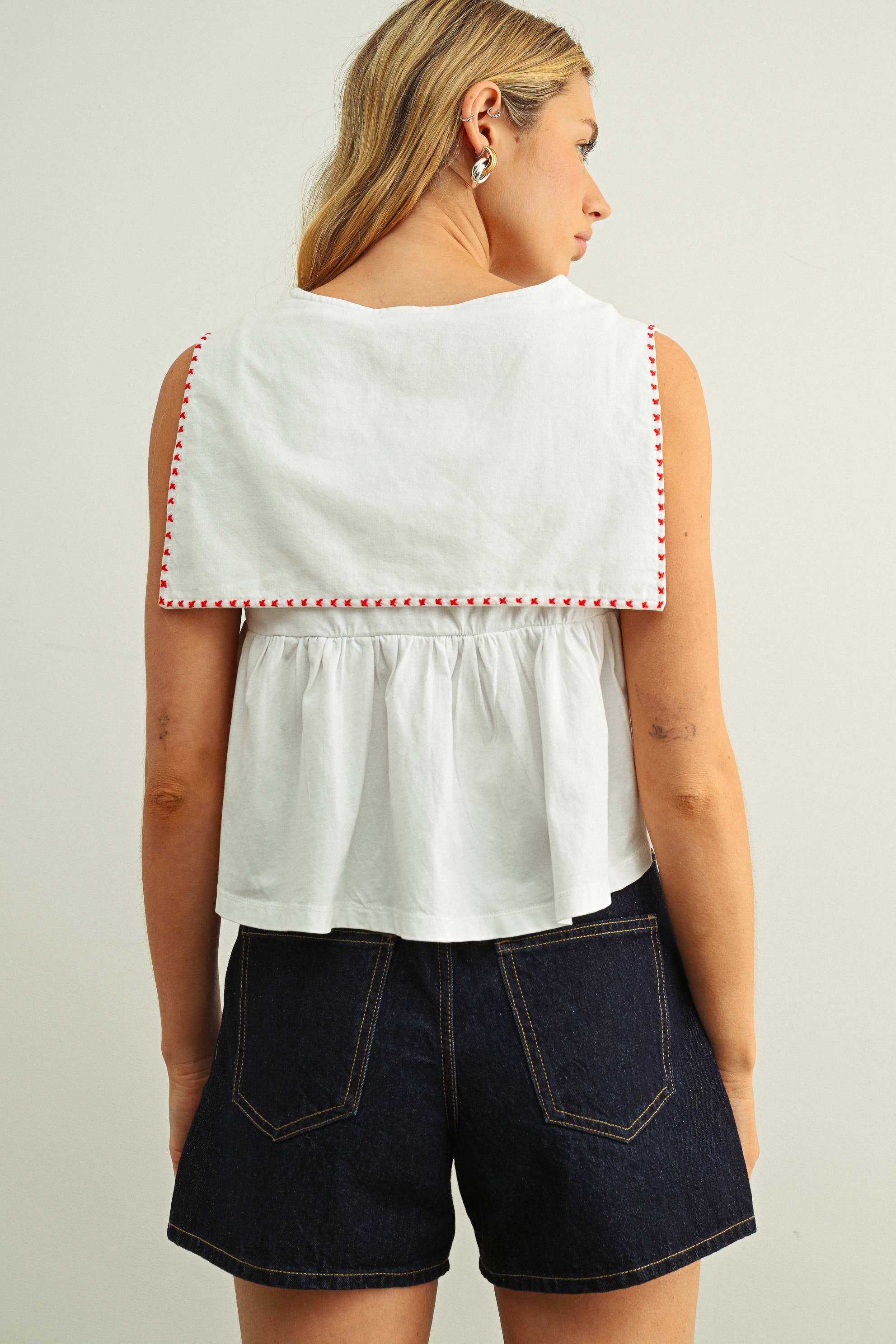 Sleeveless Sailor Top