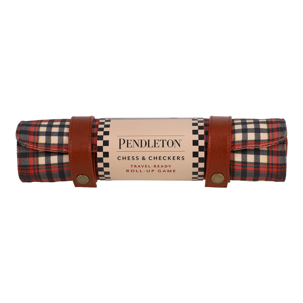 PENDLETON Red Black Check Pattern Chess & Checkers
