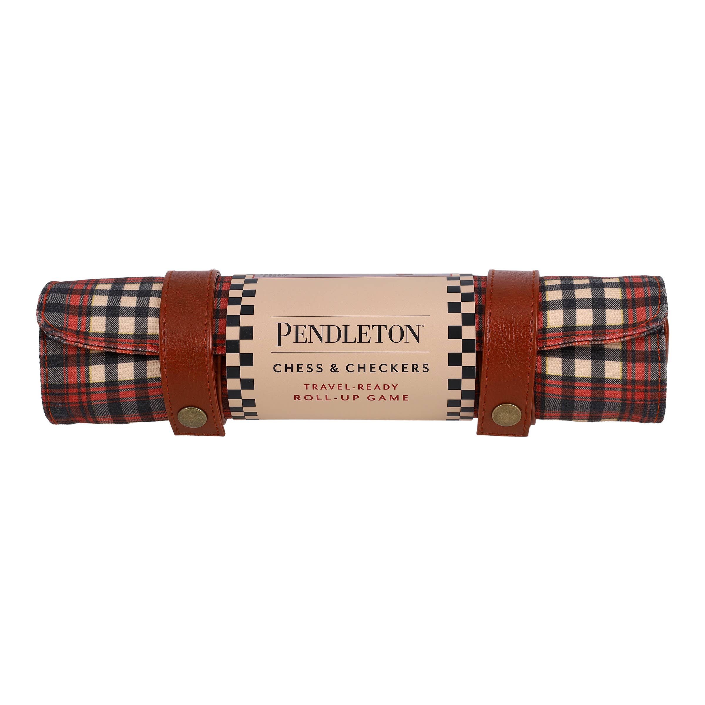 PENDLETON Red Black Check Pattern Chess & Checkers