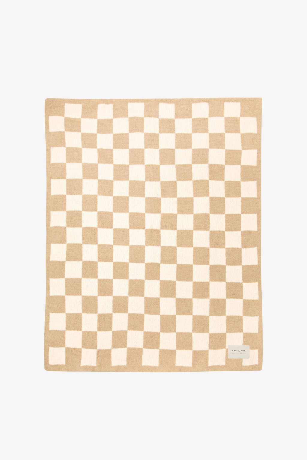 The Teddy Throw - 100% Recycled - Beige Check