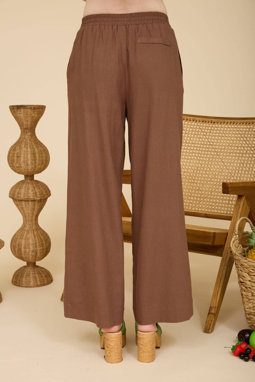 Chocolate Brown Linen Pants