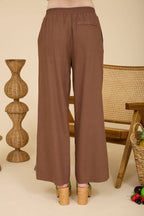 Chocolate Brown Linen Pants