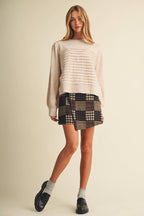 Wren Patchwork Plaid and Gingham Skirt