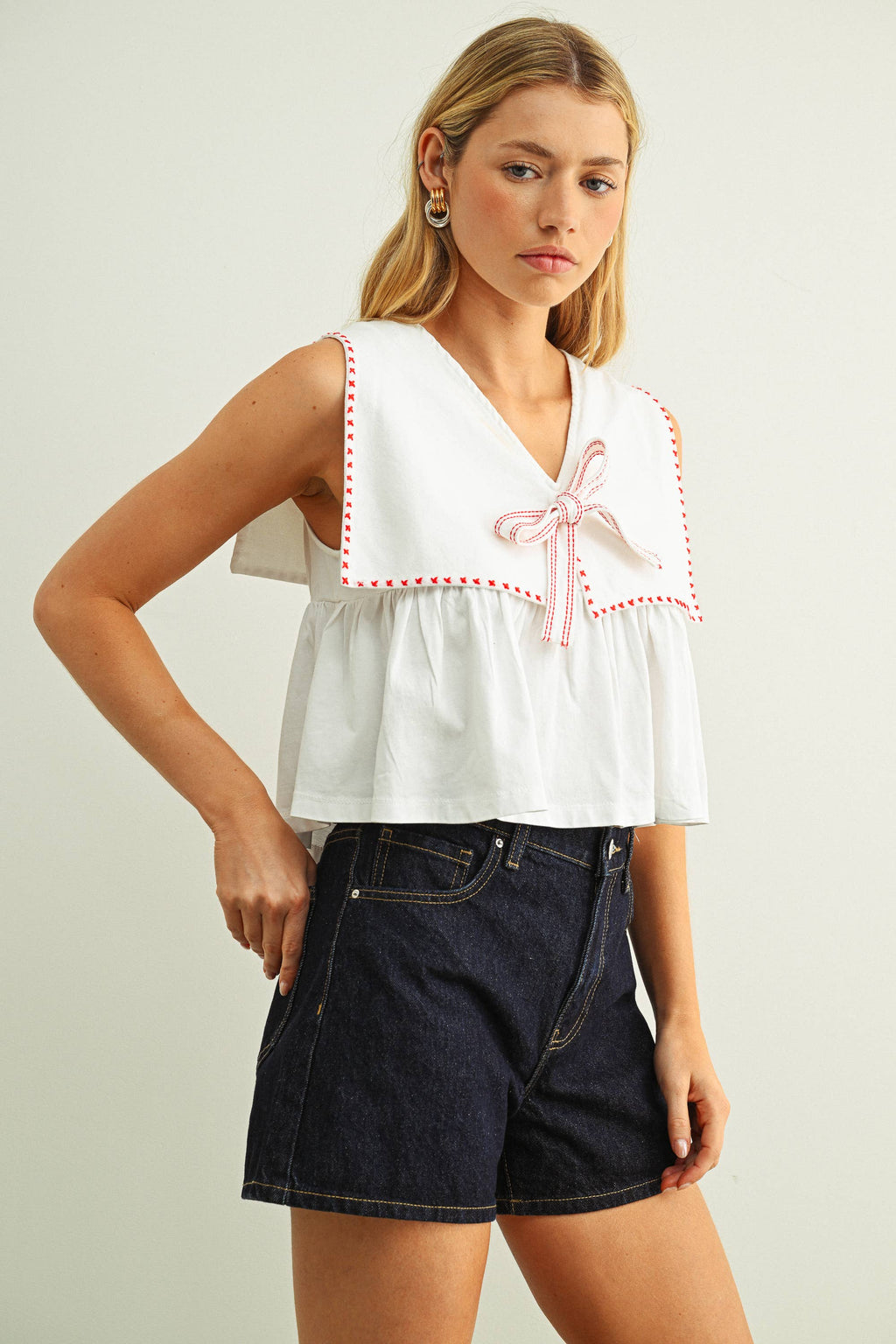 Sleeveless Sailor Top