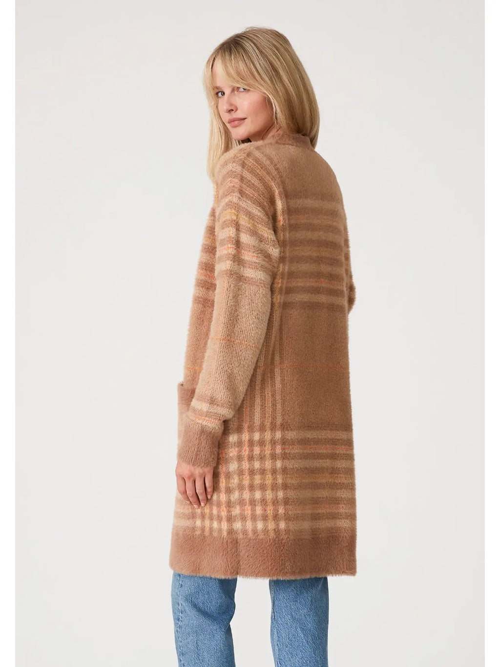 The Jemma Fuzzy Plaid Cardigan