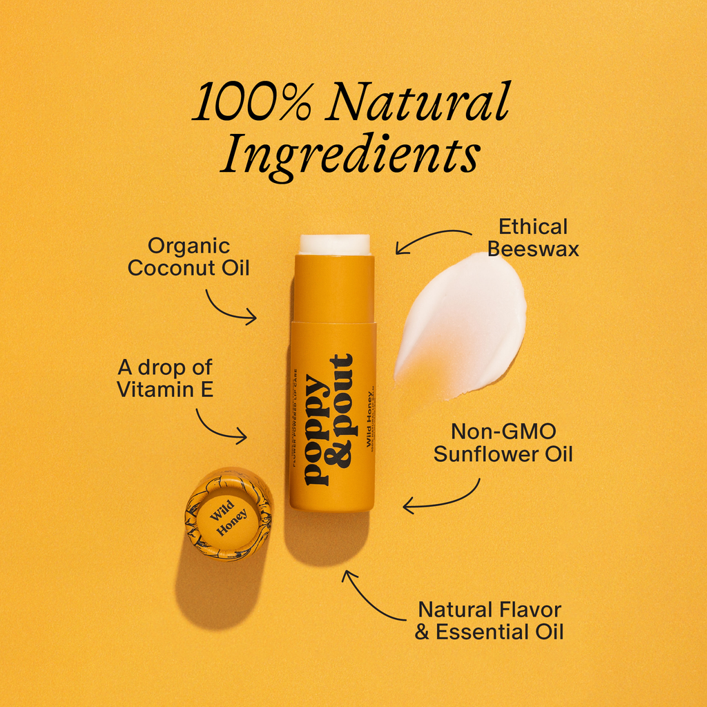 POPPY & POUT Lip Balm, Wild Honey