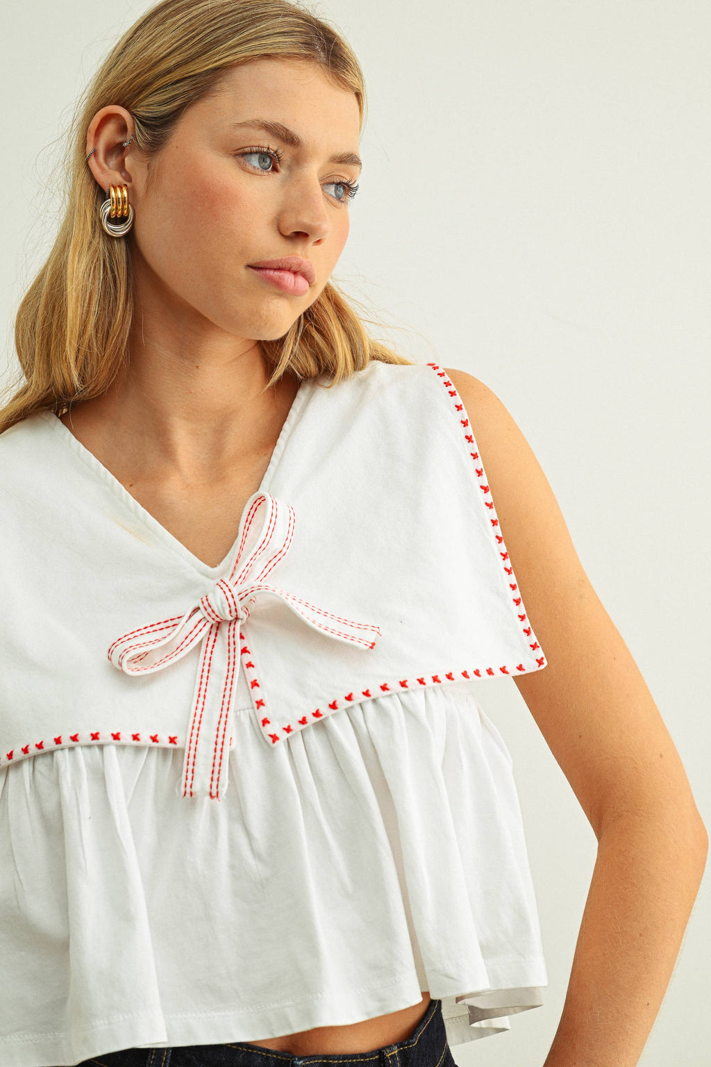 Sleeveless Sailor Top