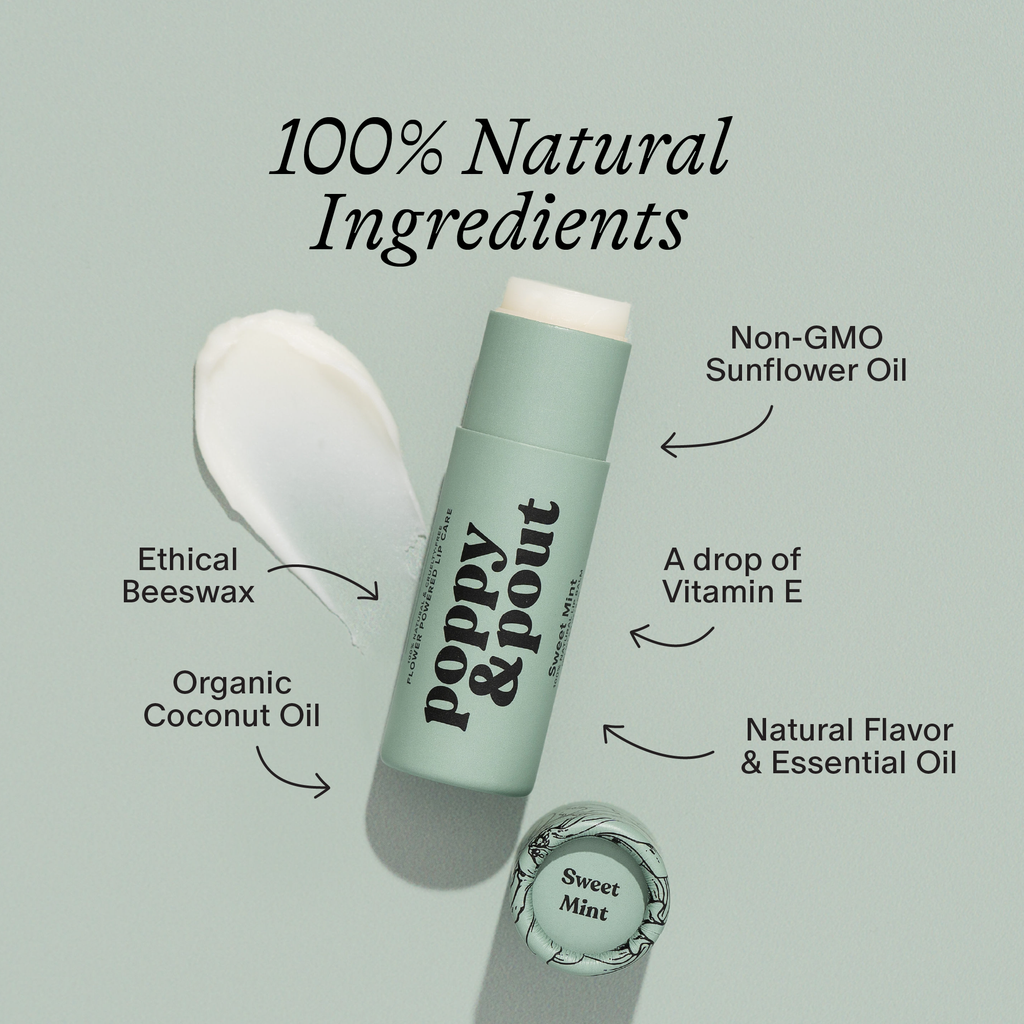 POPPY & POUT Lip Balm, Sweet Mint