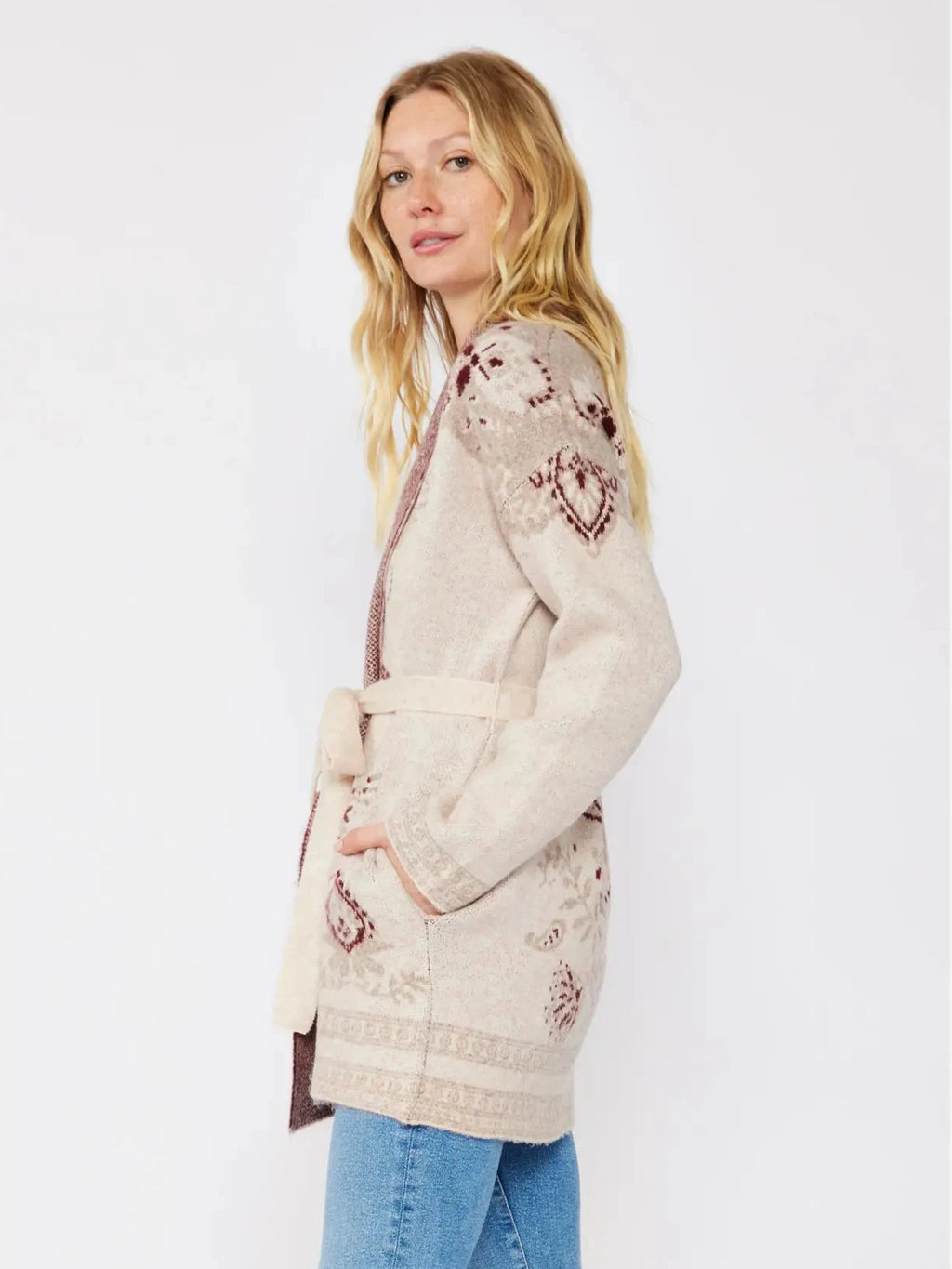 LOVESTITCH Belted Cardigan with Pockets