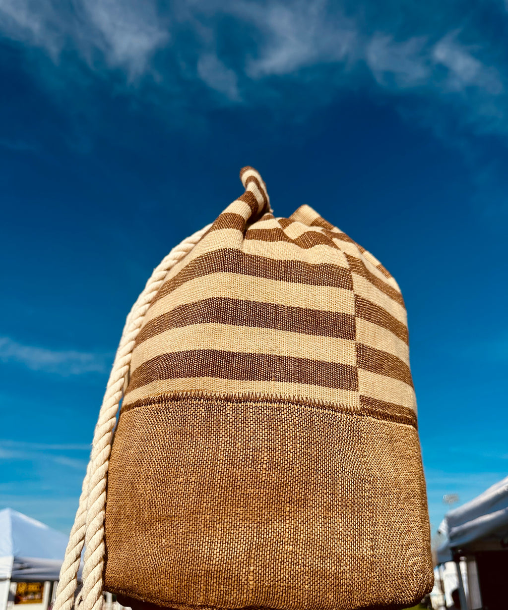 LOVESTITCH Striped Barrel Bag