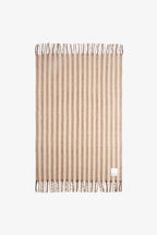 ARCTIC FOX Wool Stripe Throw - Burnt Umber Stripe