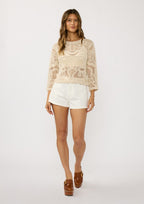 Natural Crochet Top