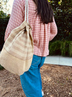 LOVESTITCH Striped Barrel Bag