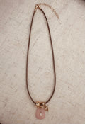 Vivi Brown Cord Pendant Necklace