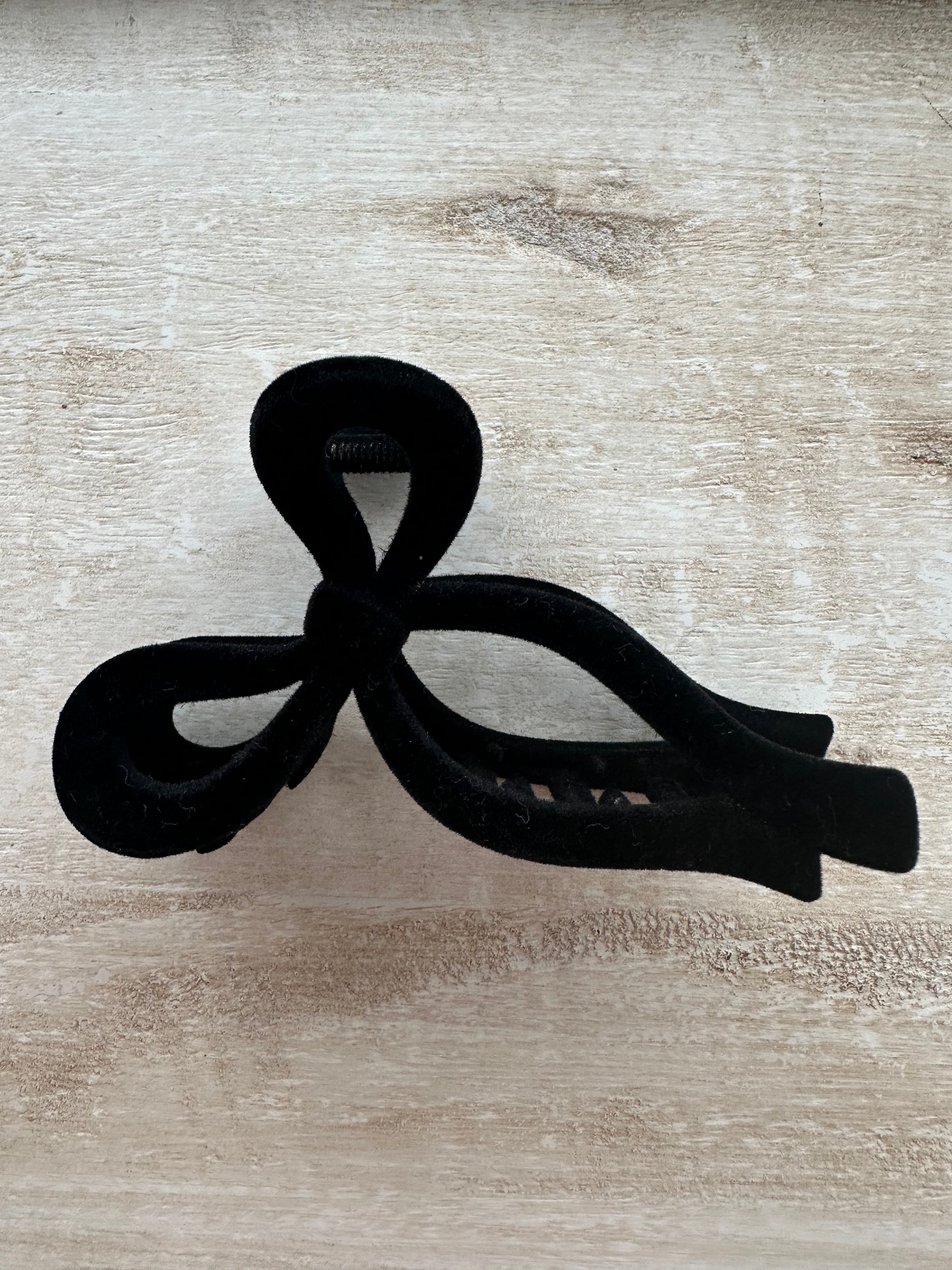 Velvet Bow Hair Clip