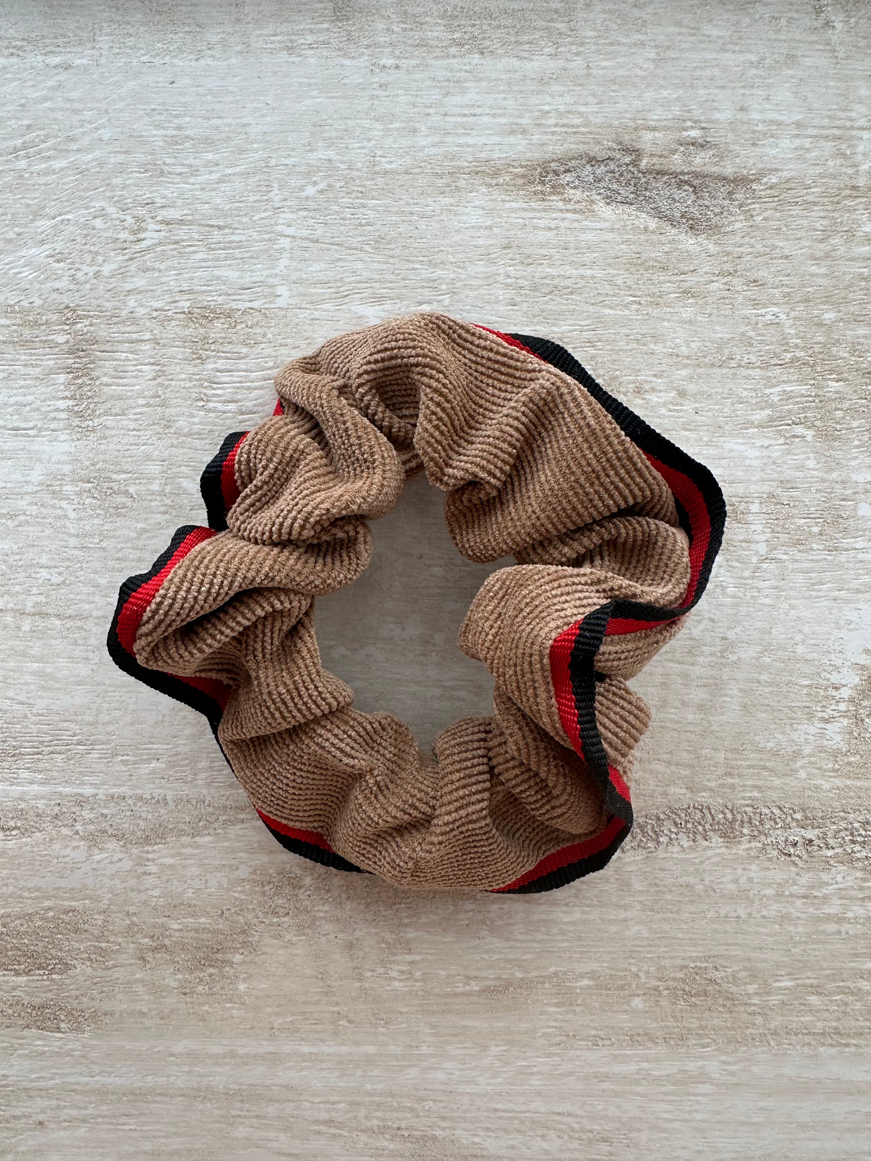 Corduroy Striped Scrunchie