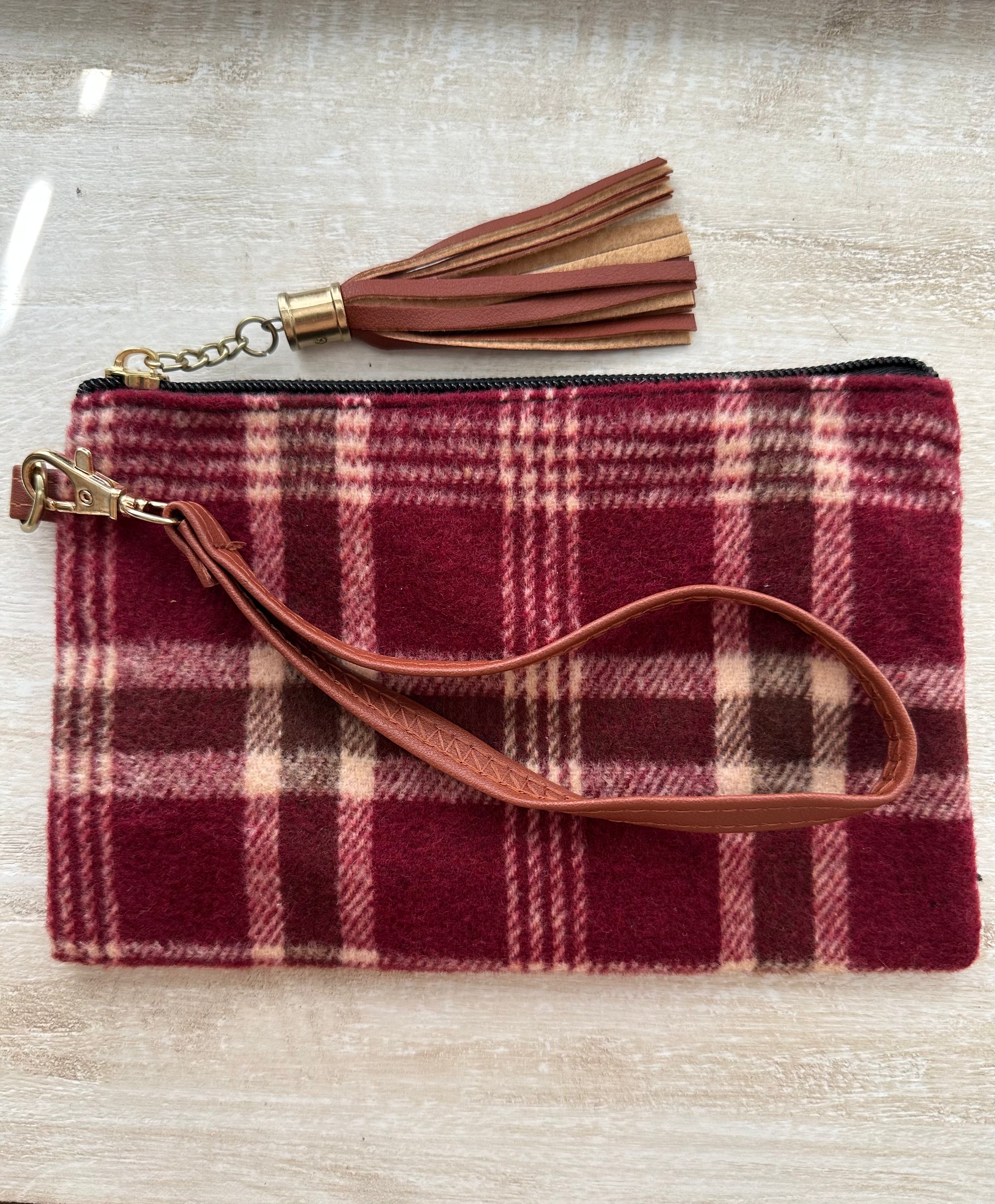 Plaid Zipper Pouch