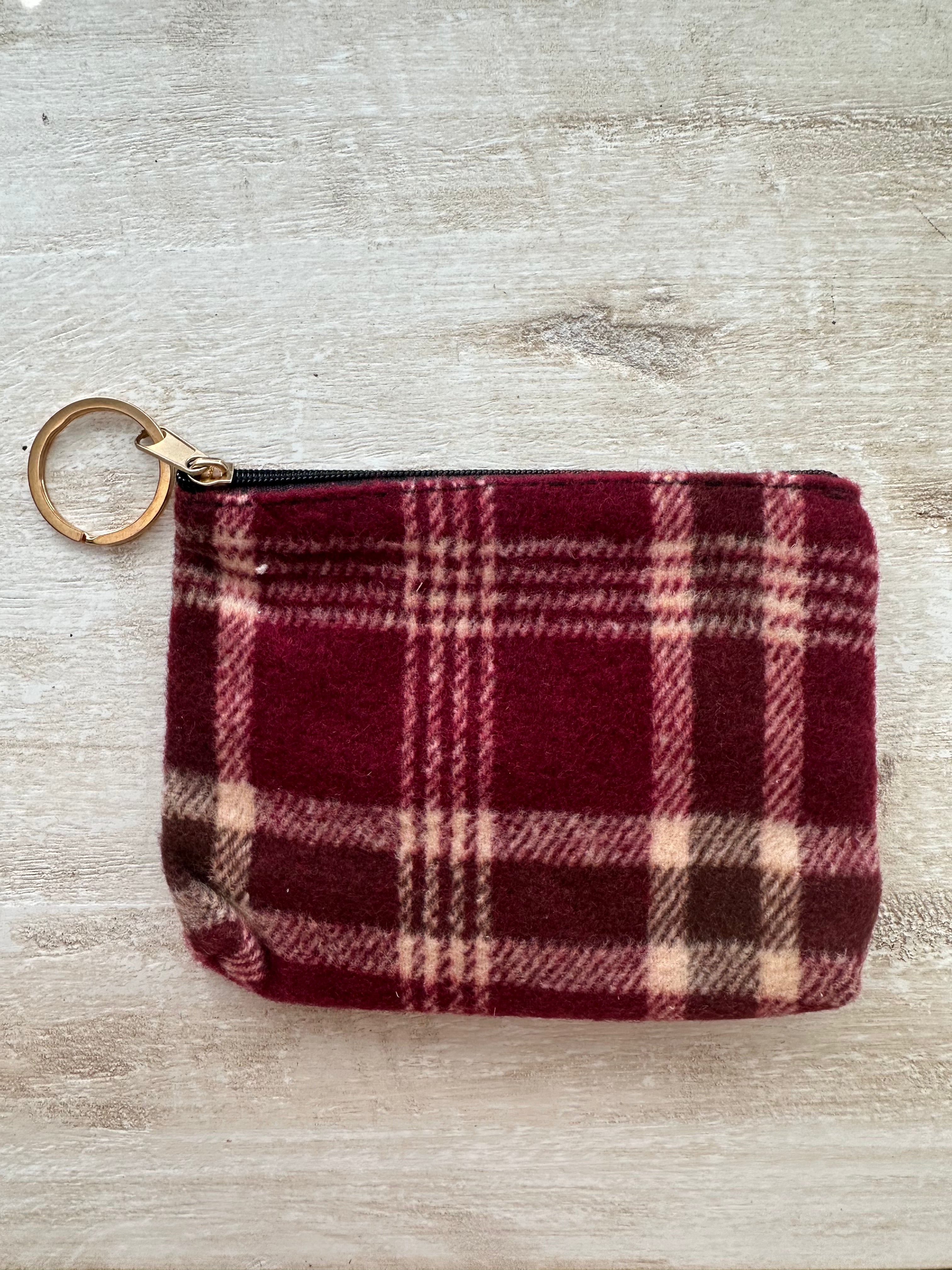 Plaid Zipper Coin Purse
