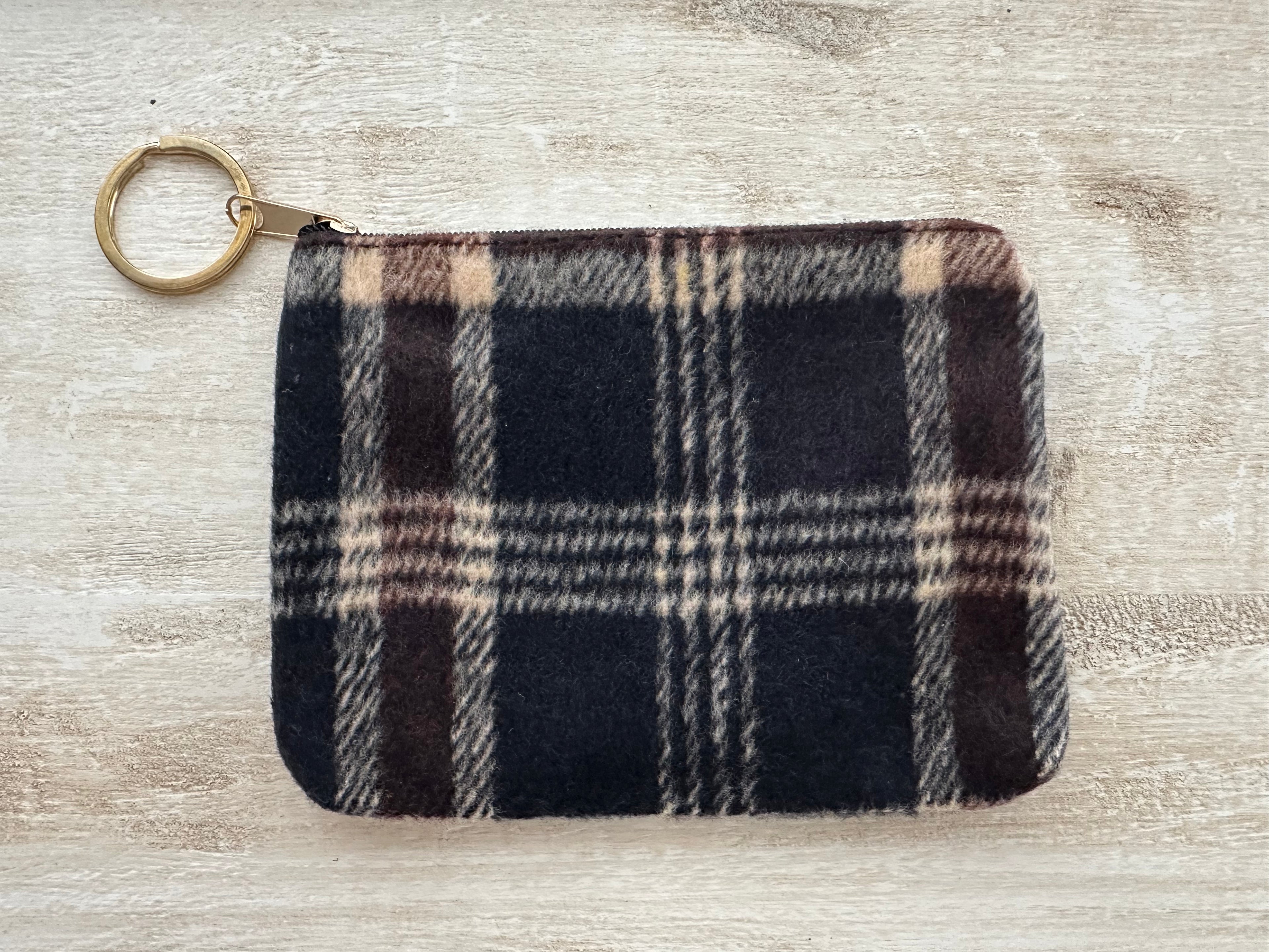 Plaid Zipper Coin Purse