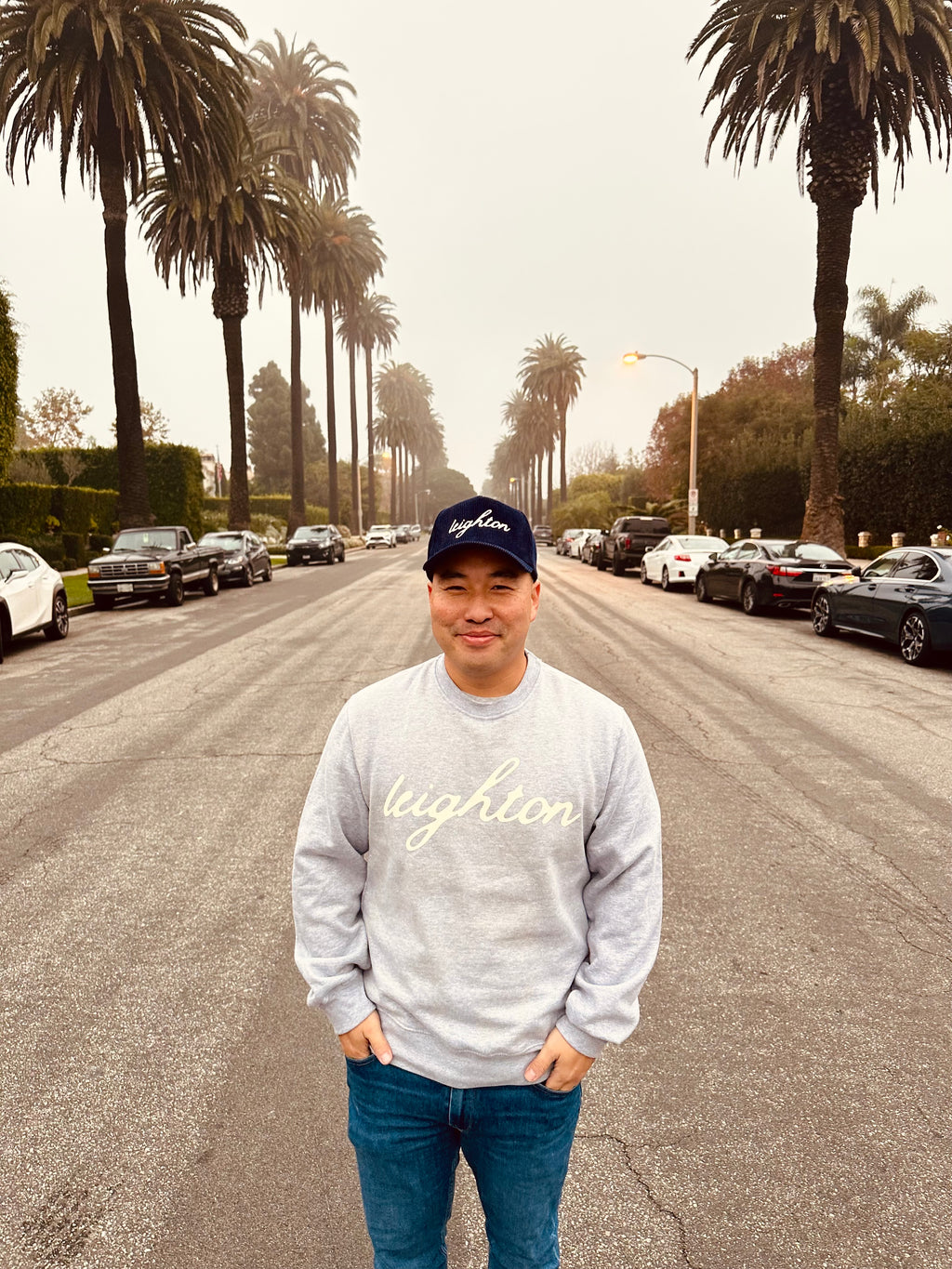 LEIGHTON Printed Logo Crew Neck Sweatshirt