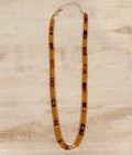 Brown and Tan Small Beaded Necklace