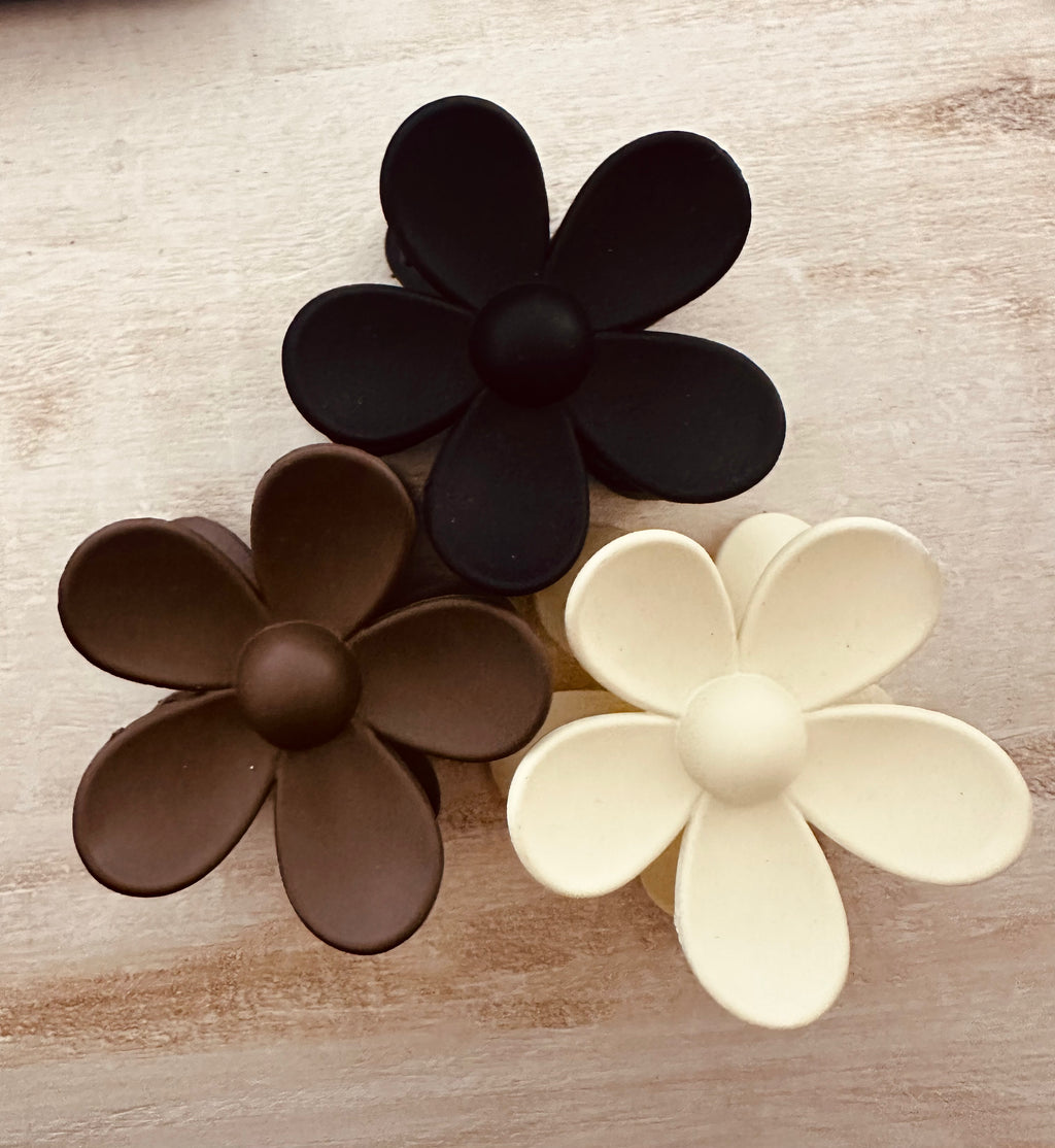 Solid Retro Flower Hair Clip
