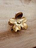 Small Metallic Retro Flower Hair Clip