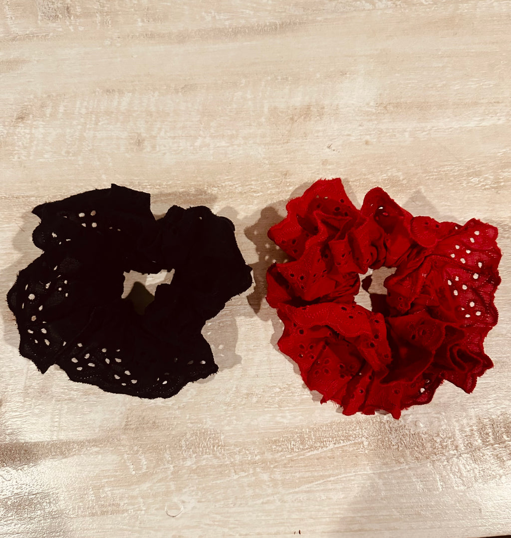 Oversized Eyelet Hair Scrunchie