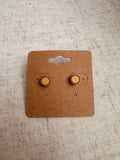 Yellow Circle Stud Earrings