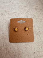 Yellow Circle Stud Earrings