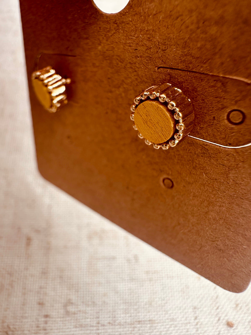 Yellow Circle Stud Earrings