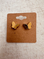 Yellow Butterly Stud Earrings