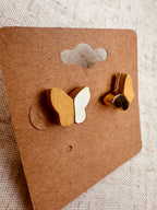 Yellow Butterly Stud Earrings