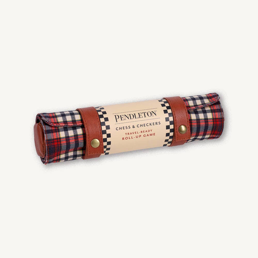 PENDLETON Red Black Check Pattern Chess & Checkers