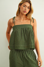 Billy Striped Spaghetti Strap Top