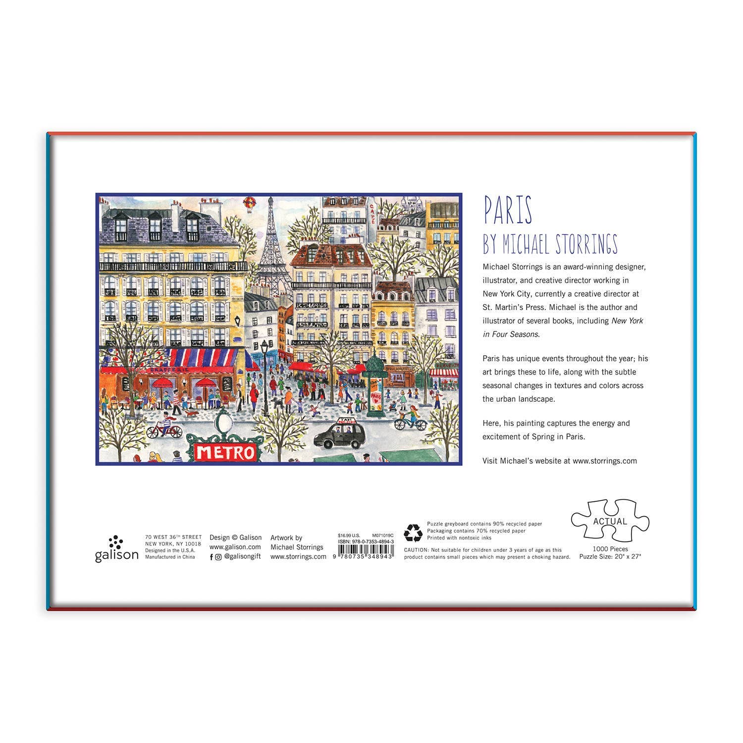Michael Storrings Paris 1000 Piece Puzzle