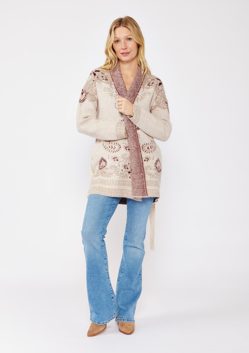 LOVESTITCH Belted Cardigan with Pockets