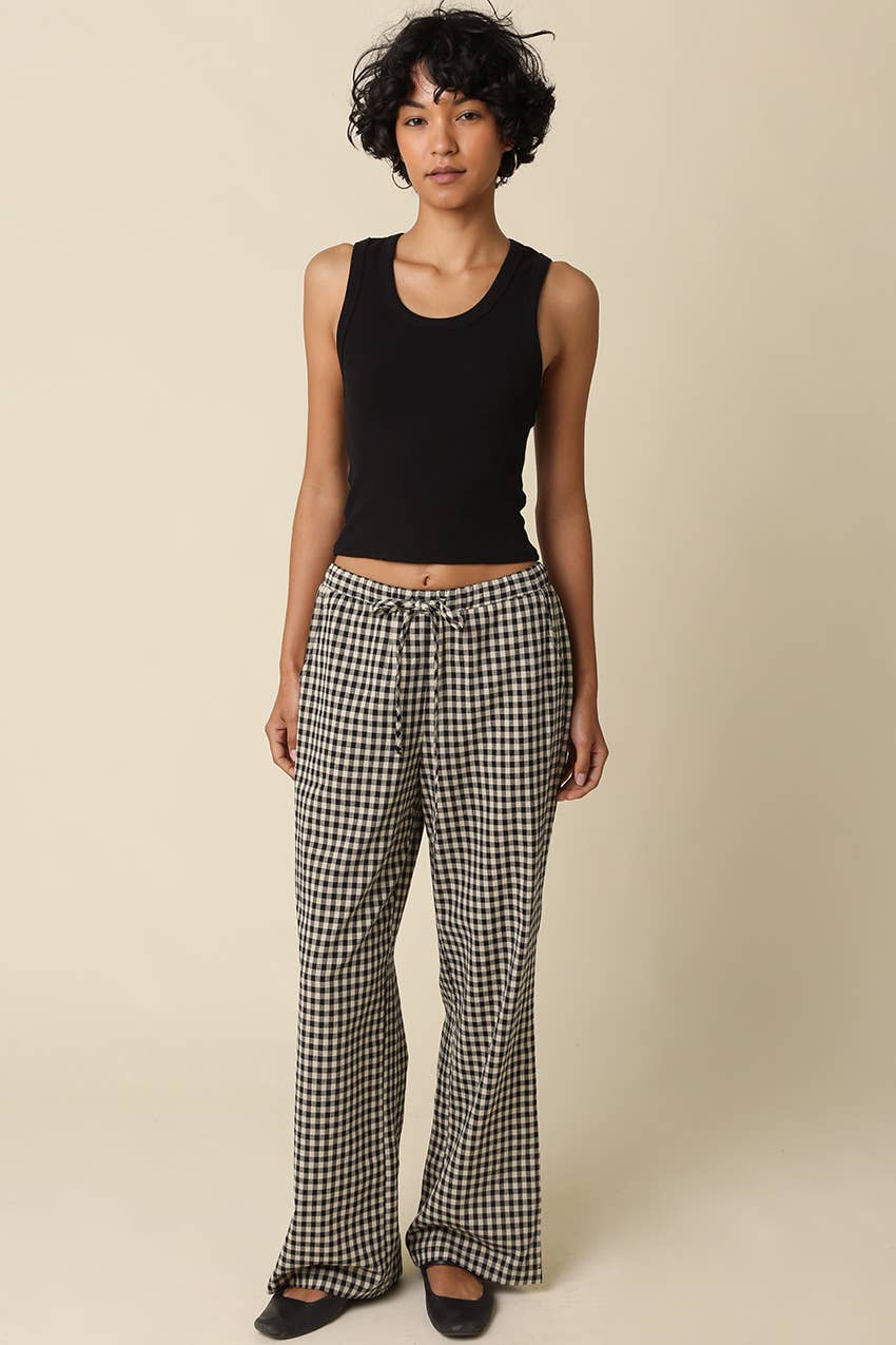 Sienna Gingham Drawstring Pants