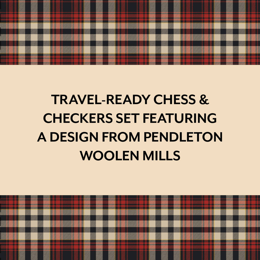 PENDLETON Red Black Check Pattern Chess & Checkers