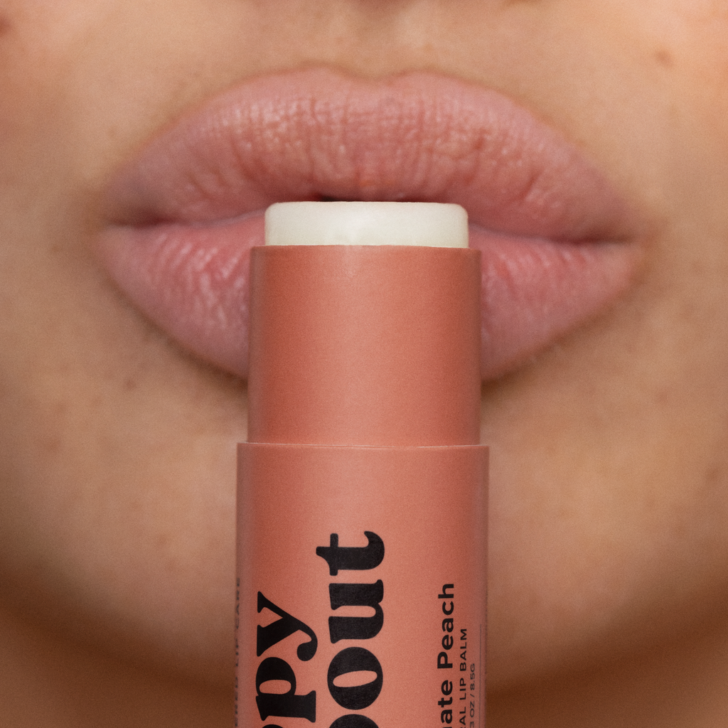 POPPY & POUT Lip Balm, Pomegranate Peach