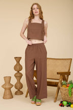 Chocolate Brown Linen Pants