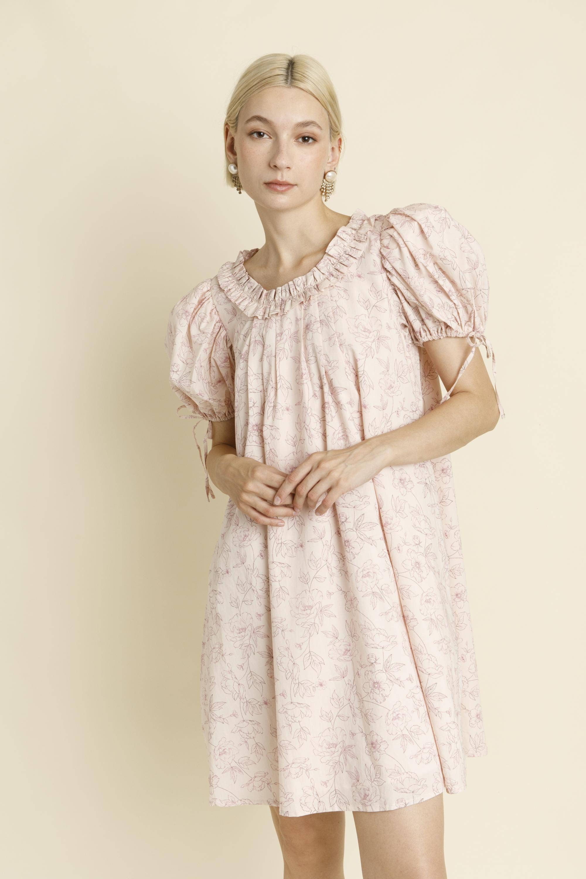 Floral Ruffle Mini Dress