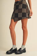 Wren Patchwork Plaid and Gingham Skirt